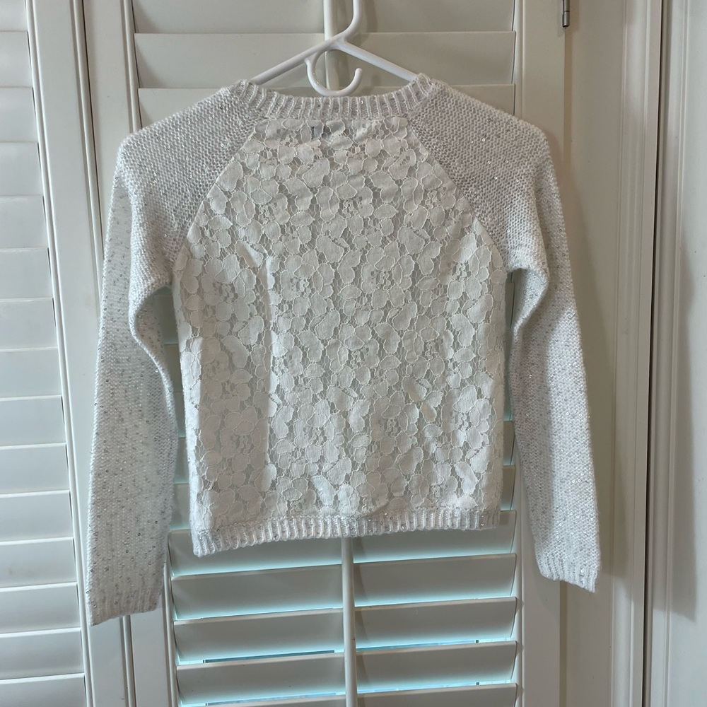 Ella Moss White Lace Women's Sweater